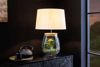 EUPHORIA Handcrafted driftwood table lamp 45cm beige with linen shade