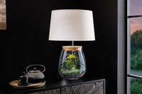 EUPHORIA Handcrafted driftwood table lamp 45cm beige with linen shade