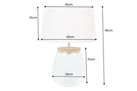 EUPHORIA Handcrafted driftwood table lamp 45cm beige with linen shade