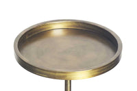 Runder Beistelltisch TRAYFUL 60cm grün messing antik Marmorfuß handmade