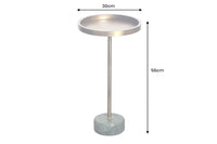 Runder Beistelltisch TRAYFUL 60cm grün messing antik Marmorfuß handmade