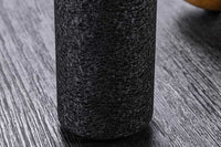 ABSTRACT Runder Beistelltisch 50cm schwarz Eisen handmade Mangoholz-Kugel