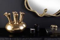 KIYA Handgefertigte Vase gold mit 5/7 Öffnungen Blumenvase