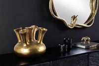 KIYA Handgefertigte Vase gold mit 5/7 Öffnungen Blumenvase