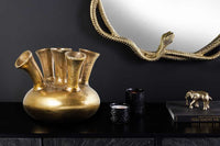 KIYA Handgefertigte Vase gold mit 5/7 Öffnungen Blumenvase