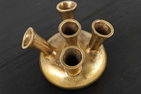 KIYA Handgefertigte Vase gold mit 5/7 Öffnungen Blumenvase