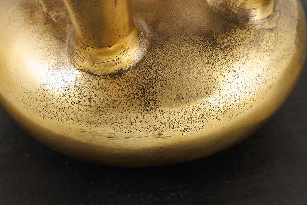 KIYA Handgefertigte Vase gold mit 5/7 Öffnungen Blumenvase