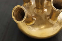 KIYA Handgefertigte Vase gold mit 5/7 Öffnungen Blumenvase