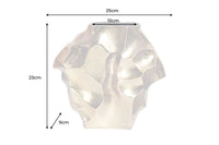 Handgefertigte Vase LIQUID 25cm gold Metall Hammerschlag Design