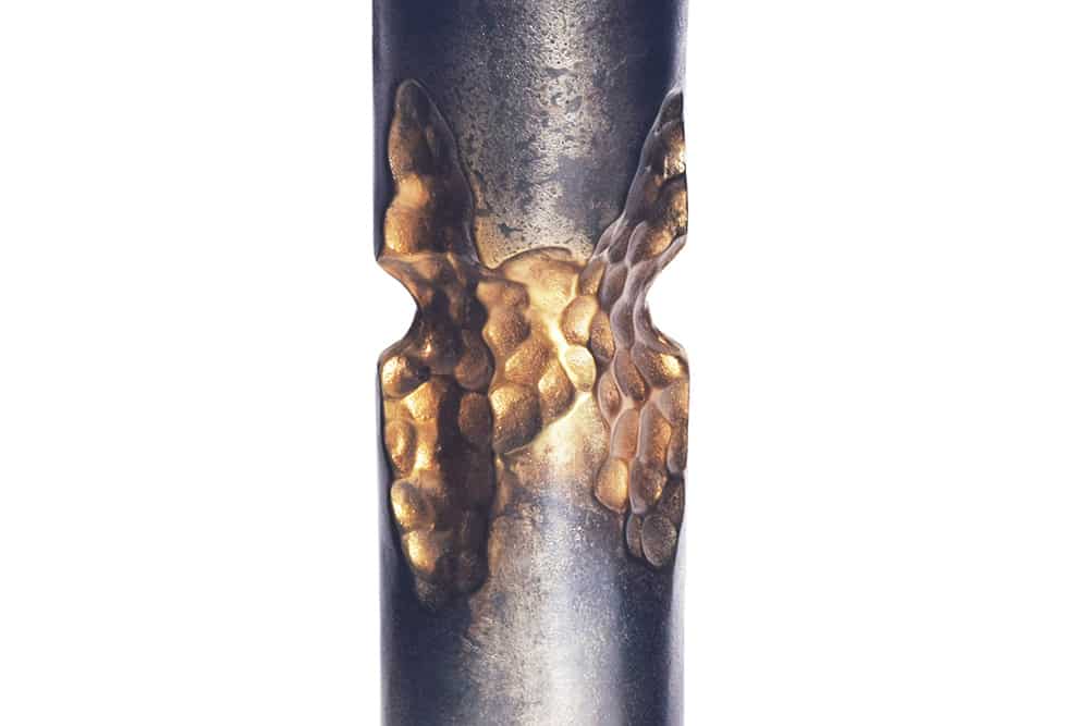 Moderne Vase PRECIOUS Metall Hammerschlag Design