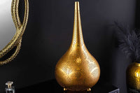 ORIENT LIVING Handgefertigte Stehlampe 50cm gold Eisen Tropfenform