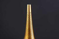 ORIENT LIVING Handgefertigte Stehlampe 50cm gold Eisen Tropfenform