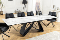 INFINITY Ausziehbarer Esstisch 180-260cm rost Keramik Marmor schwarz Metall