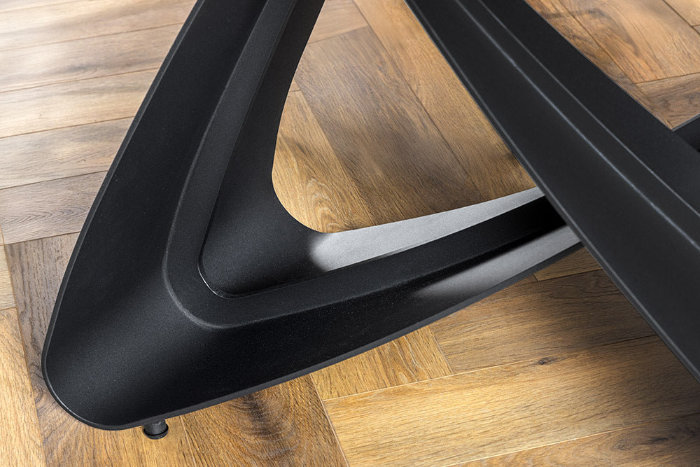 INFINITY Ausziehbarer Esstisch 180-260cm rost Keramik Marmor schwarz Metall