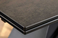 INFINITY Ausziehbarer Esstisch 180-260cm rost Keramik Marmor schwarz Metall