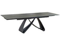 INFINITY Ausziehbarer Esstisch 180-260cm rost Keramik Marmor schwarz Metall