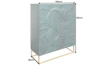 Massives Highboard SNAKE 120cm Mangoholz Schlangen-Design