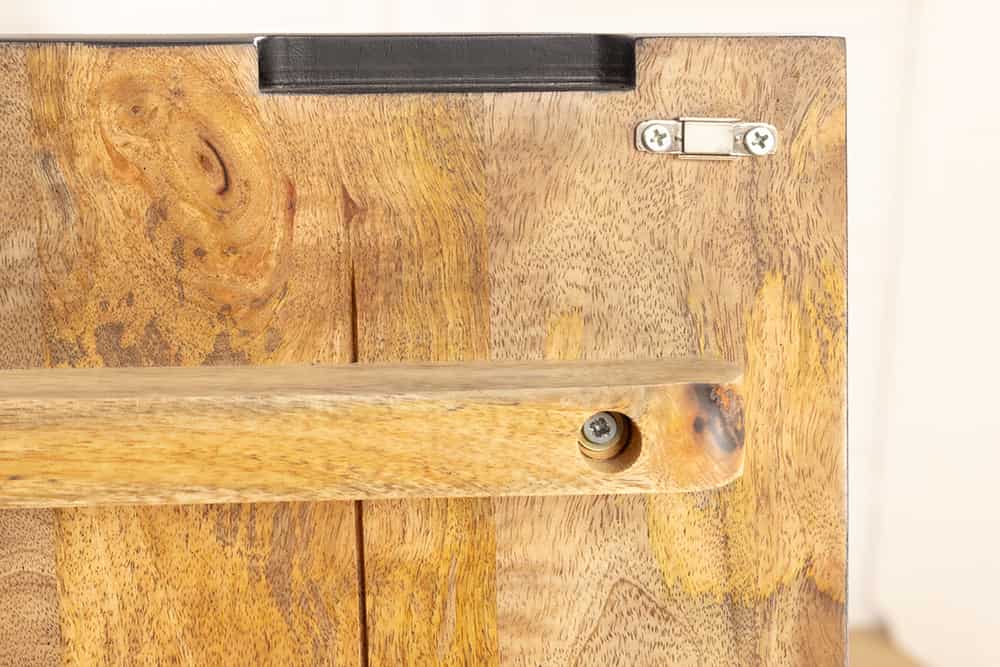 Massives Highboard SNAKE 120cm Mangoholz Schlangen-Design