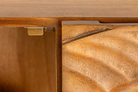 Massives Highboard SNAKE 120cm Mangoholz Schlangen-Design