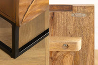 Massives Highboard SNAKE 120cm Mangoholz Schlangen-Design