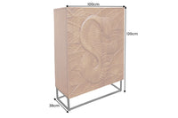 Massives Highboard SNAKE 120cm Mangoholz Schlangen-Design