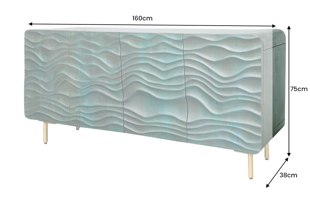 AMAZONAS solid sideboard 160cm mango wood natural front design