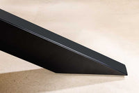 MOUNTAIN SOUL Massiver Esstisch 240cm rötlich grün schwarz oval Naturstein Eisen