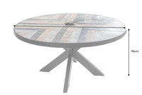 MOUNTAIN SOUL Runder Esstisch 140cm schwarz grau Naturstein Eisen Sterngestell