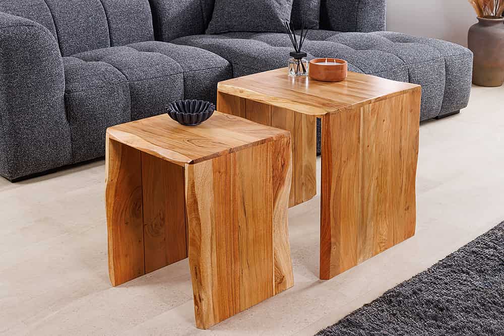 TRIBAL Massives Sideboard 180cm antik braun Mangoholz 3D-Front viel Stauraum