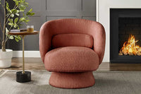 BOSSA NOVA Drehbarer Design Sessel 80cm Bouclé