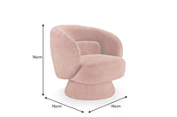 BOSSA NOVA Drehbarer Design Sessel 80cm Bouclé