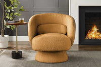 BOSSA NOVA Drehbarer Design Sessel 80cm Bouclé