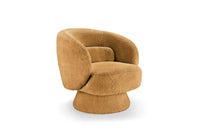 BOSSA NOVA Drehbarer Design Sessel 80cm Bouclé