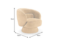 BOSSA NOVA Drehbarer Design Sessel 80cm Bouclé