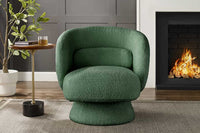 BOSSA NOVA Drehbarer Design Sessel 80cm Bouclé