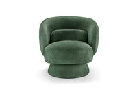 BOSSA NOVA Drehbarer Design Sessel 80cm Bouclé
