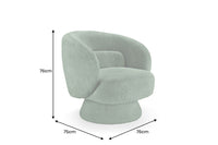 BOSSA NOVA Drehbarer Design Sessel 80cm Bouclé