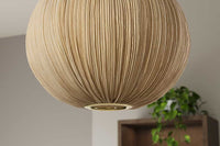 ORGANIC Runde Hängelampe 45cm natur Stoffschirm Boho