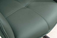 EUPHORIA Drehbarer Design Stuhl Echtleder Metallgestell mit Armlehne