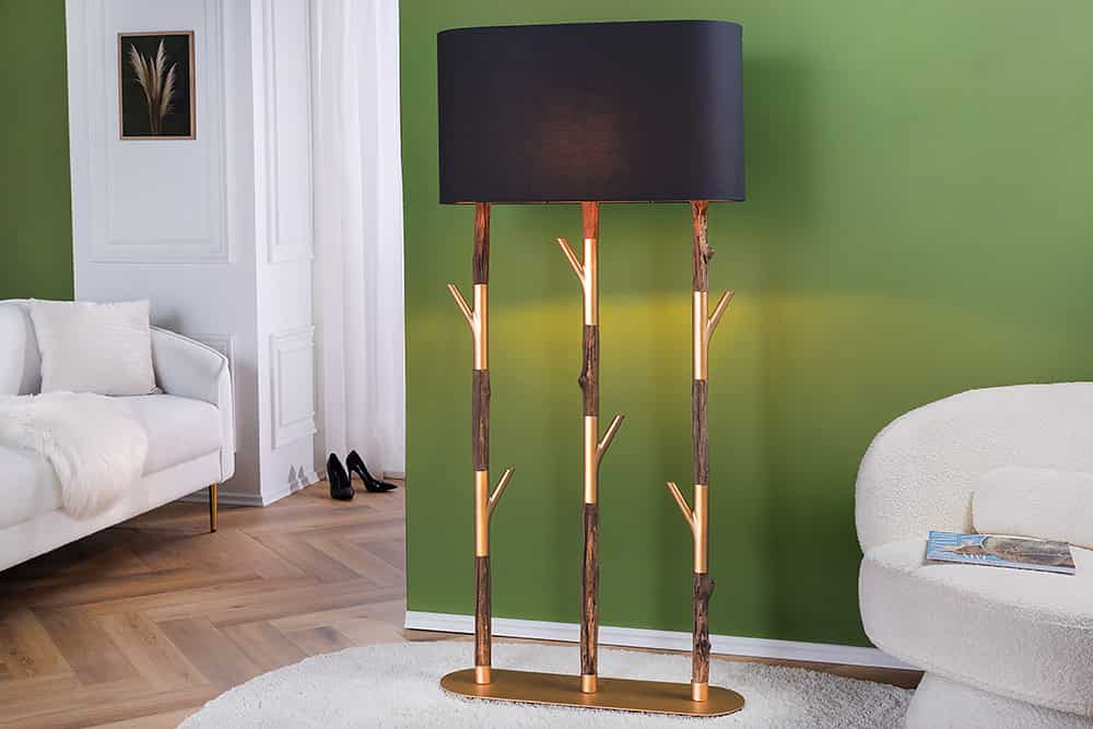 EUPHORIA Handcrafted driftwood table lamp 45cm beige with linen shade