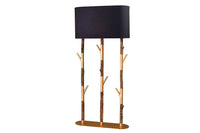 EUPHORIA Handcrafted driftwood table lamp 45cm beige with linen shade