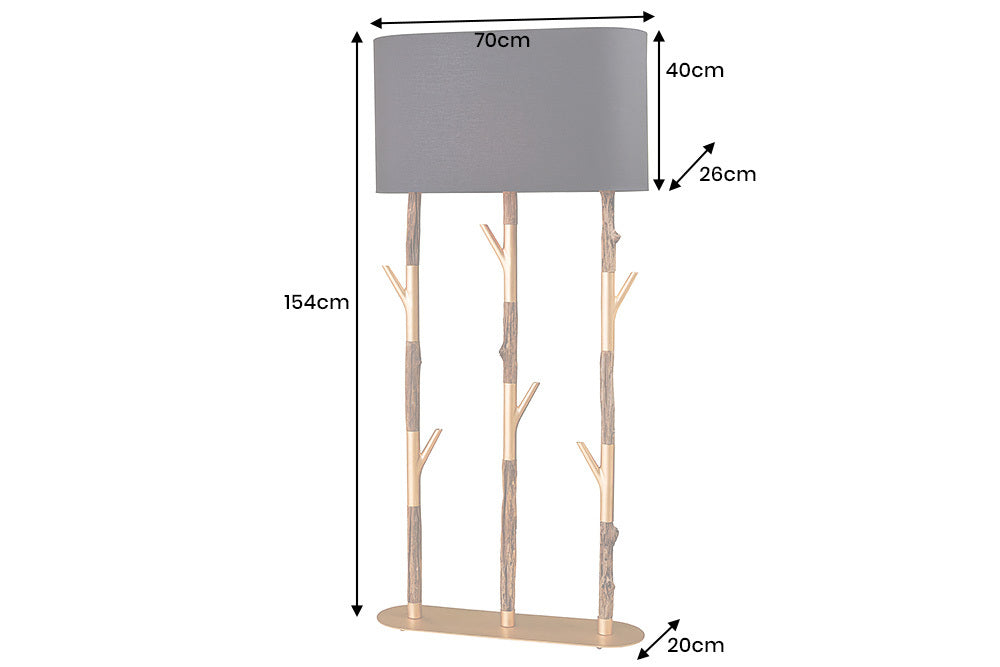 EUPHORIA Handcrafted driftwood table lamp 45cm beige with linen shade