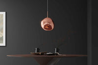 LIQUID DIAMOND Runde Hängelampe 20cm Glas Stahl Kugelleuchte