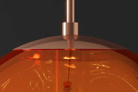LIQUID DIAMOND Runde Hängelampe 20cm Glas Stahl Kugelleuchte