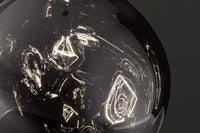 LIQUID DIAMOND Runde Hängelampe 35cm Glas Stahl Kugelleuchte