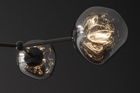 LIQUID DIAMOND Design Hängelampe 100cm Glas Stahl fünf Schirme Kugelleuchte