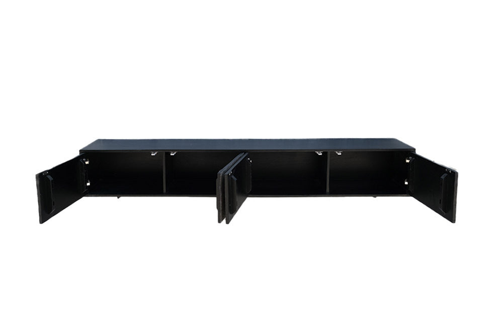 WAVE Design TV Board 160cm black mango solid wood