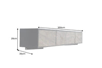 WAVE Design TV Board 160cm black mango solid wood