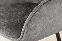 AVIGNON Drehbarer Retro Stuhl Chenille Metallbeine