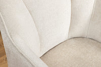 AVIGNON Drehbarer Retro Stuhl Chenille Metallbeine